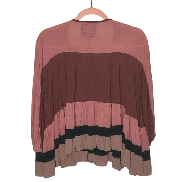 Anthropologie Meadow Rue Color Block Ruffle Top - Picture 5 of 15